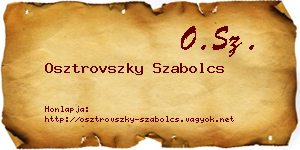 Osztrovszky Szabolcs névjegykártya